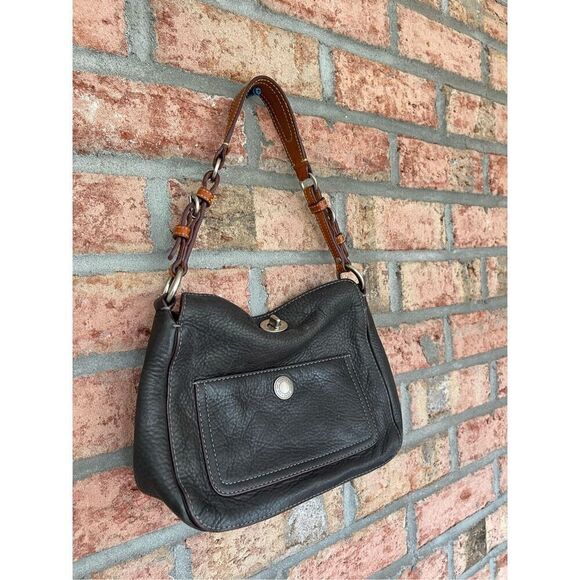 Coach Women's Black Chelsea Pebbled Leather Shoulder Hobo Bag - Picture 3 of 9